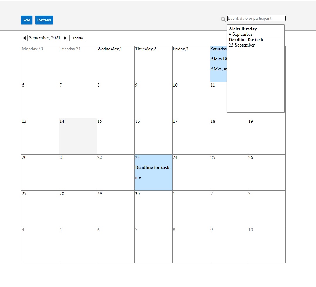 calendar